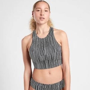 Athleta Conscious Crop Printed Bikini Top D-DD size XS